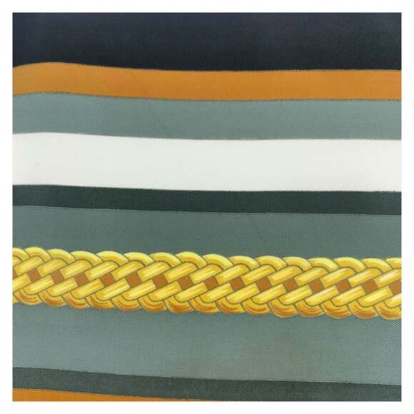 HERMES Black Silk Scarf - Picture 4 of 8